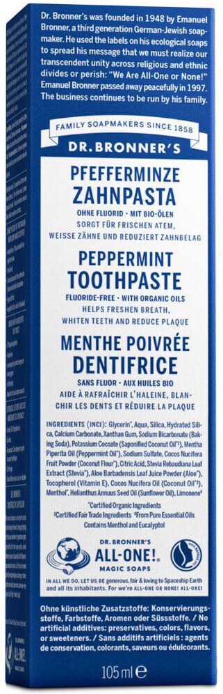 Dr. Bronner's Dentífrico de Menta sin fluoruros