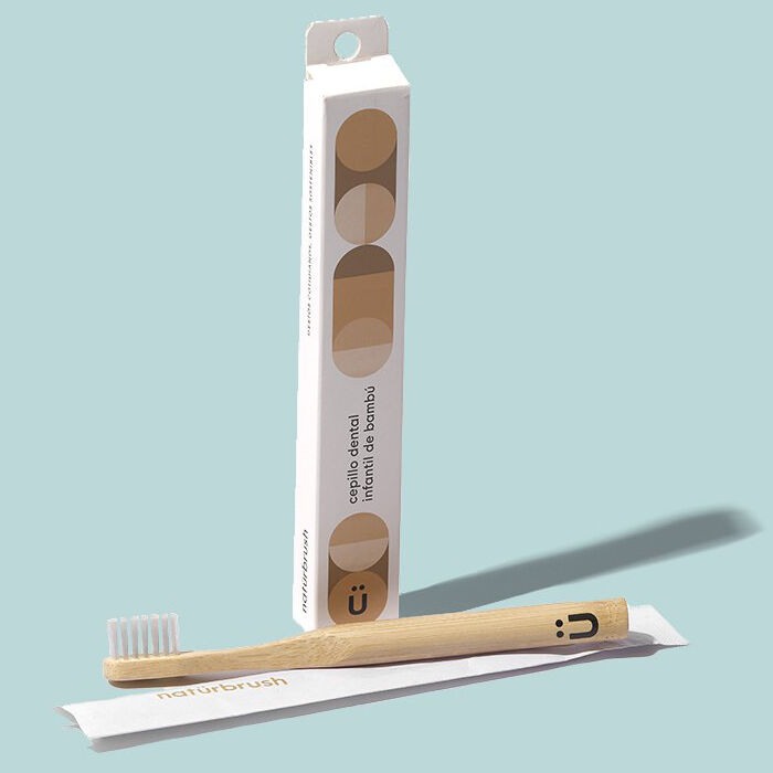 Naturbrush Cepillo de dientes de bambú para niños - natural