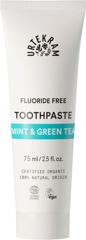 Urtekram Dentífrico de Menta con Té Verde sin fluoruros