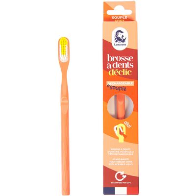 Lamazuna Cepillo de dientes recargable Déclic suave - coral Lamazuna Cepillo de dientes recargable Déclic suave - coral