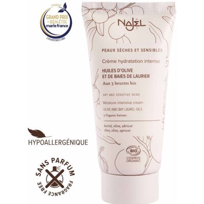 Najel Crema hidratante intensiva con hojas de olivo y bayas de laurel Najel Crema hidratante intensiva con hojas de olivo y bayas de laurel
