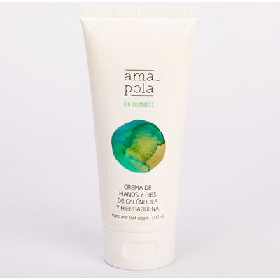 Amapola bio·cosmetics Crema de manos y pies de Caléndula y Hierbabuena (100ml.) Amapola bio·cosmetics Crema de manos y pies de Caléndula y Hierbabuena (100ml.)