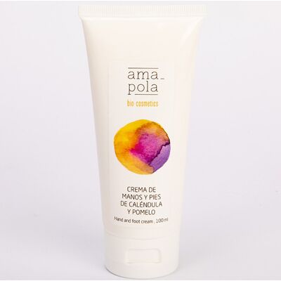 Amapola Biocosmetics Crema de manos y pies de caléndula y pomelo - Crema para manos y pies Amapola Biocosmetics Crema de manos y pies de caléndula y pomelo - Crema para manos y pies
