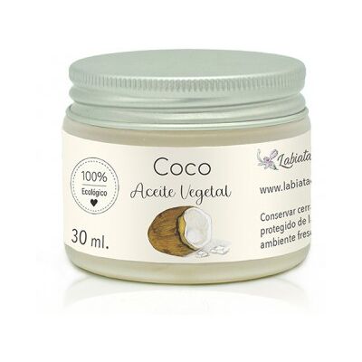 Labiatae Aceite Vegetal Ecológico de Coco (30ml.) Labiatae Aceite Vegetal Ecológico de Coco (30ml.)