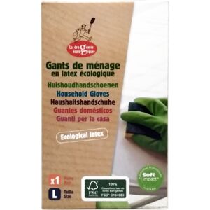 La Droguerie Écologique Guantes de hogar de látex ecológico - talla 03/L