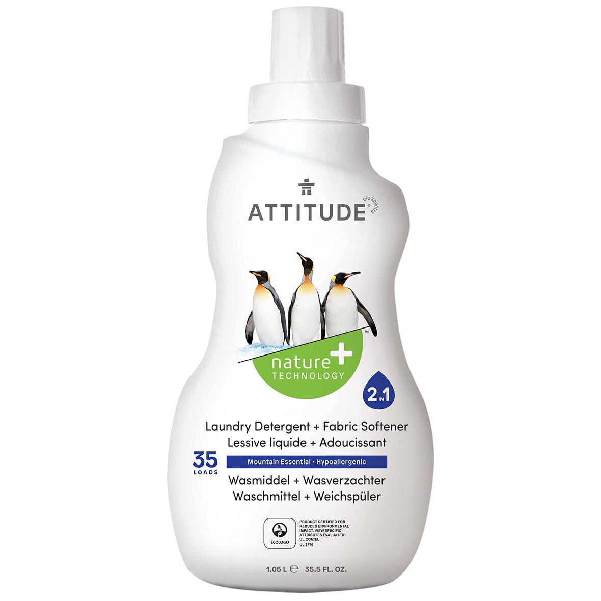 Attitude Detergente y Suavizante 2 en 1 - Mountain Essential