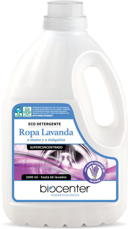 Biocenter Eco detergente para ropa con aceite esencial de Lavanda (2 litros)