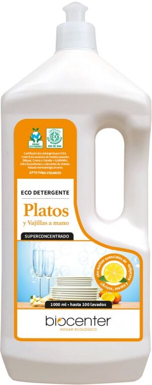 Biocenter Eco detergente para platos y vajillas a mano (1 litro)