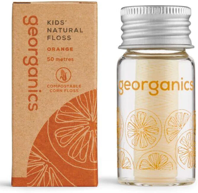 Georganics Hilo dental natural para niños - Naranja