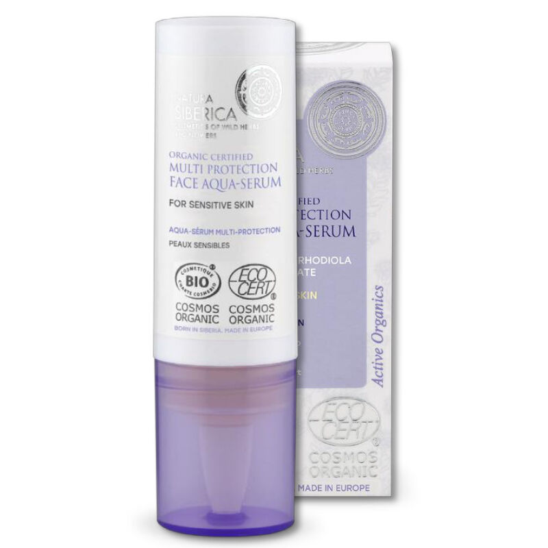 Natura Siberica Aqua-sérum facial multiprotección para piel sensible