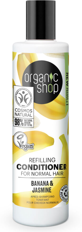 Organic Shop Acondicionador rellenador para cabello normal - Plátano y Jazmín