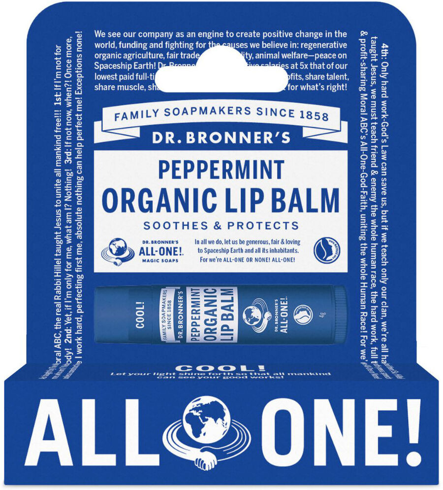 Dr. Bronner's Bálsamo labial de Menta Piperita