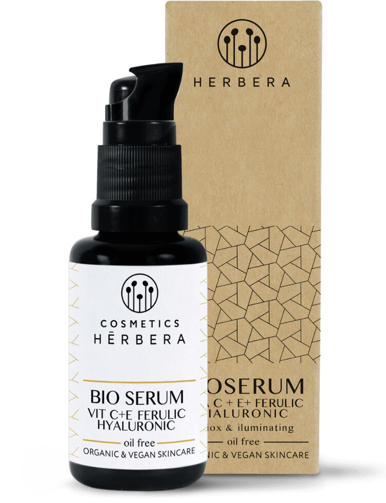 Herbera Bio Serum vitaminas C y E + ácidos ferúlico y hialurónico Oil Free