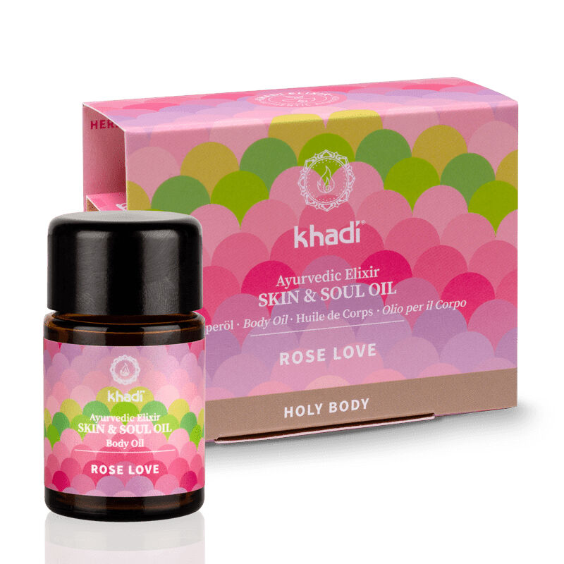 Khadi Aceite corporal ayurvédico Rose Love (10ml.)