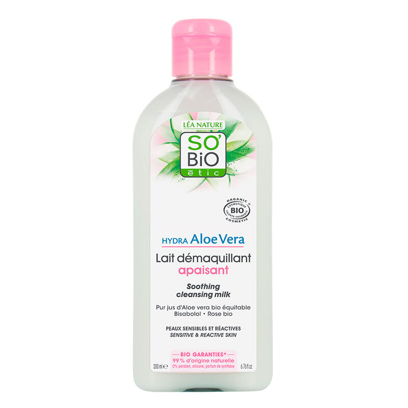 SO'BiO étic Leche desmaquillante calmante Hydra Aloe Vera