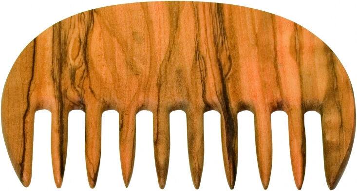 Redecker Peine de madera de olivo para cabello rizado