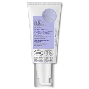 Natura Siberica Crema facial de día hidratante y protectora para piel sensible