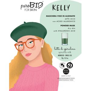 PuroBIO Mascarilla facial de alginatos Kelly para piel seca - Spirulina