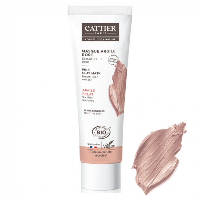 Cattier Mascarilla facial calmante de Arcilla Rosa  - NUEVA FÓRMULA