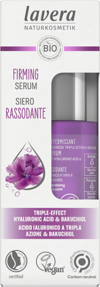 Lavera Sérum facial reafirmante triple acción antiarrugas