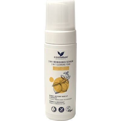 Cosnature Espuma limpiadora 3 en 1 con Limón y Melisa Cosnature Espuma limpiadora 3 en 1 con Limón y Melisa