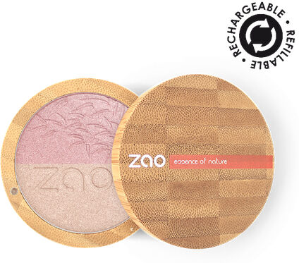 Zao Make-up Polvo compacto iluminador dúo 311 Rose & Or