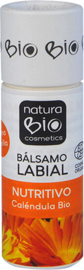 NaturaBIO Cosmetics Bálsamo Labial Nutritivo con Caléndula Bio y Vainilla