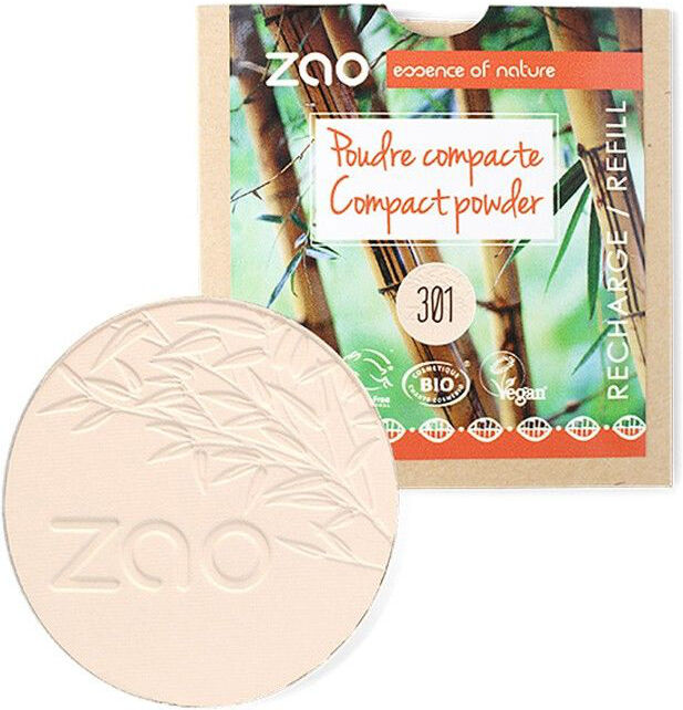 Zao Make-up Recarga de polvo compacto 301 Ivoire