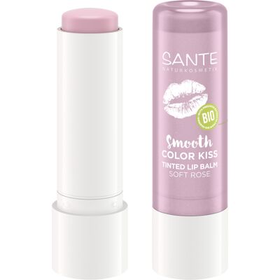 Sante Bálsamo labial Smooth Color Kiss - 04 Soft Rose Sante Bálsamo labial Smooth Color Kiss - 04 Soft Rose