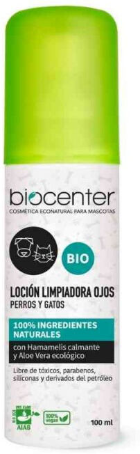 Biocenter Loción limpiadora de ojos para perros y gatos