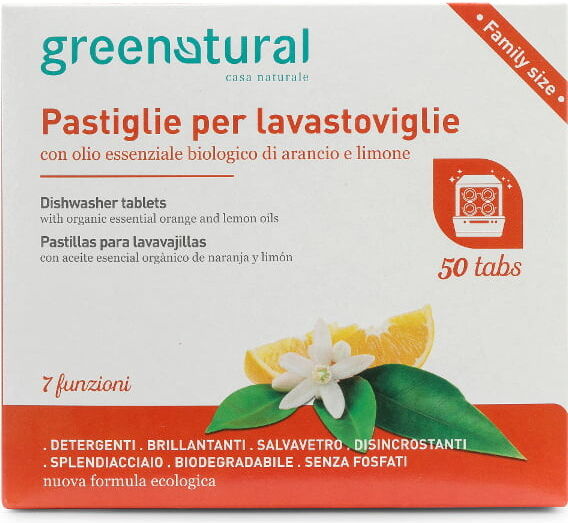 Greenatural Pastillas para lavavajillas 7 funciones (50u.)