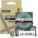 Epson LK-6WBJ cinta mate negro sobre blanco 24mm