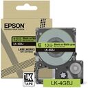 Epson LK-4GBJ cinta mate negra sobre verde 12mm