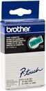 Brother TC-701 cinta negro sobre verde 12mm x 7,7m