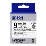 Epson LK-3TBN cinta negro sobre transparente 9mm (C53S653004)