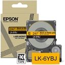 Epson LK-6YBJ cinta mate negro sobre amarillo 24mm