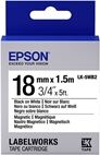 Epson LK-5WB2 Cinta magnética negro sobre blanco 18mm (C53S655001)