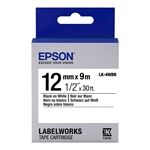 Epson LK-4WBN Cinta negro sobre blanco 12mm (C53S654021)