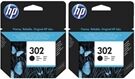 HP 302 Pack 2 cartuchos negros