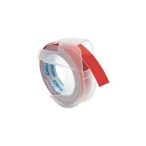 Dymo S0898150 cinta 3D blanco sobre rojo 9mm