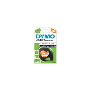 Dymo 18769 (S0718850) cinta tejido termoadhesivo negro sobre blanco 12mm