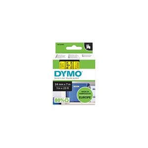 Dymo 53718 (S0720980) cinta poliéster negro sobre amarillo 24mm