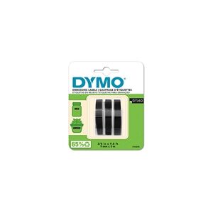 Dymo S0847730 cinta 3D blanco sobre negro 9mm (x3)