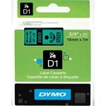 Dymo 45809 (S0720890) cinta plástica negra sobre verde 19 mm