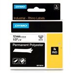 Dymo 18483 (S0718210) IND Rhino poliéster negro sobre blanco 12mm