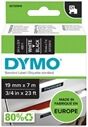 Dymo 45811 (S0720910) cinta poliéster blanco sobre negro 19mm