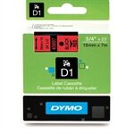 Dymo 45807 (S0720870) cinta poliéster negro sobre rojo 19mm
