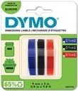 Dymo S0847750 cintas 3D negro, azul y rojo 9mm (x3)