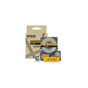 Epson LK-5YBJ cinta mate negro sobre amarillo 18mm Epson LK-5YBJ cinta mate negro sobre amarillo 18mm