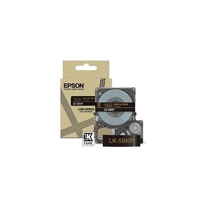 Epson LK-5BKP cinta dorada sobre negro metalizado 18mm Epson LK-5BKP cinta dorada sobre negro metalizado 18mm